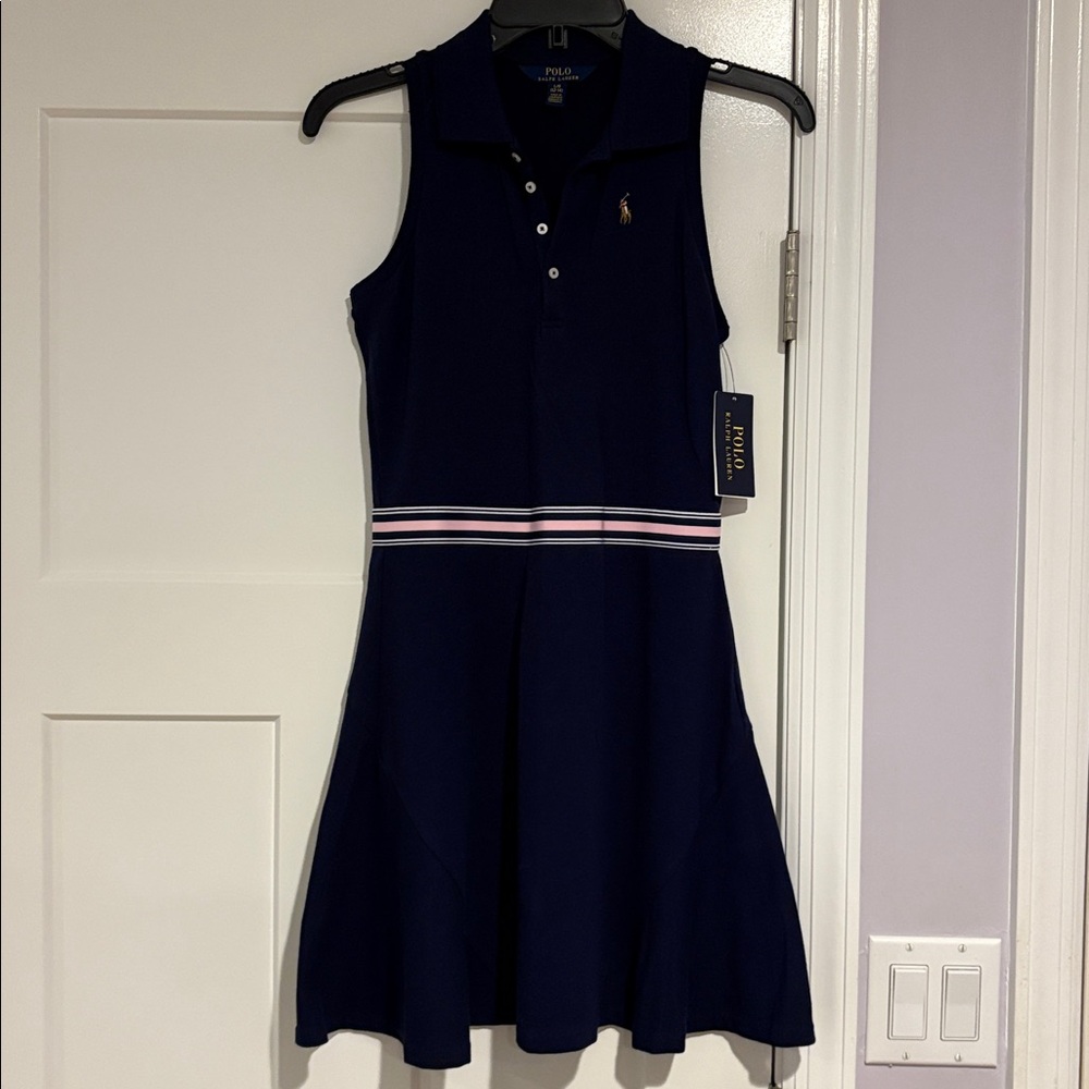 Polo Dress by Ralph Lauren Navy/Pink/White